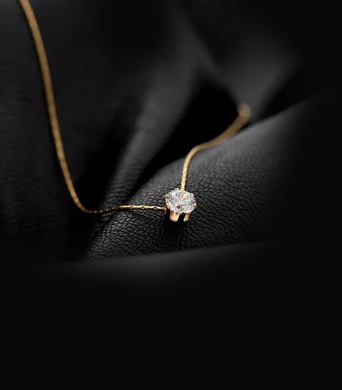 Minimalist Round-Cut Solitaire Pendant Necklace